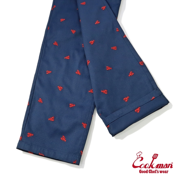 �����եѥ�� Chef Pants Embroidery Lobster Navy 