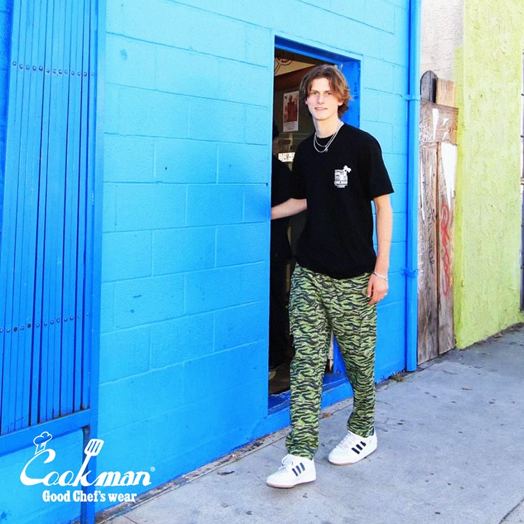 եѥ Chef Pants Cargo Ripstop Tiger Camo Green