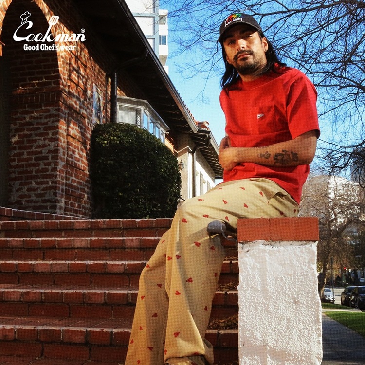 �����եѥ�� Chef Pants Embroidery Lobster Beige 