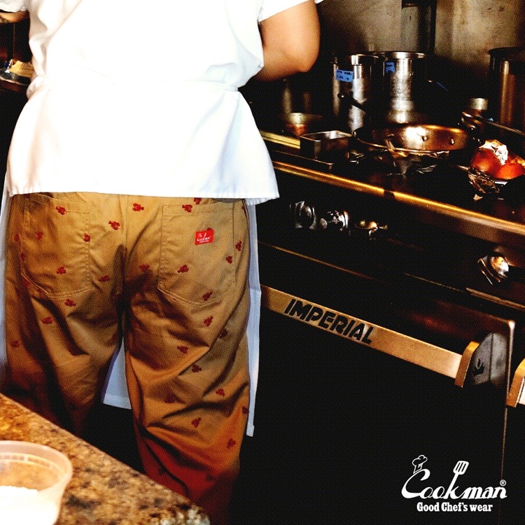 �����եѥ�� Chef Pants Embroidery Lobster Beige 