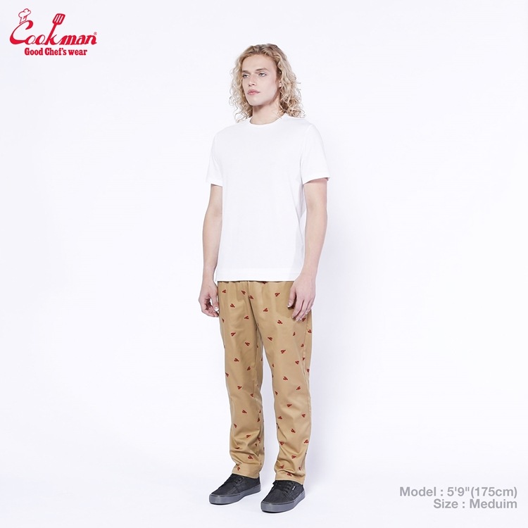 �����եѥ�� Chef Pants Embroidery Lobster Beige 