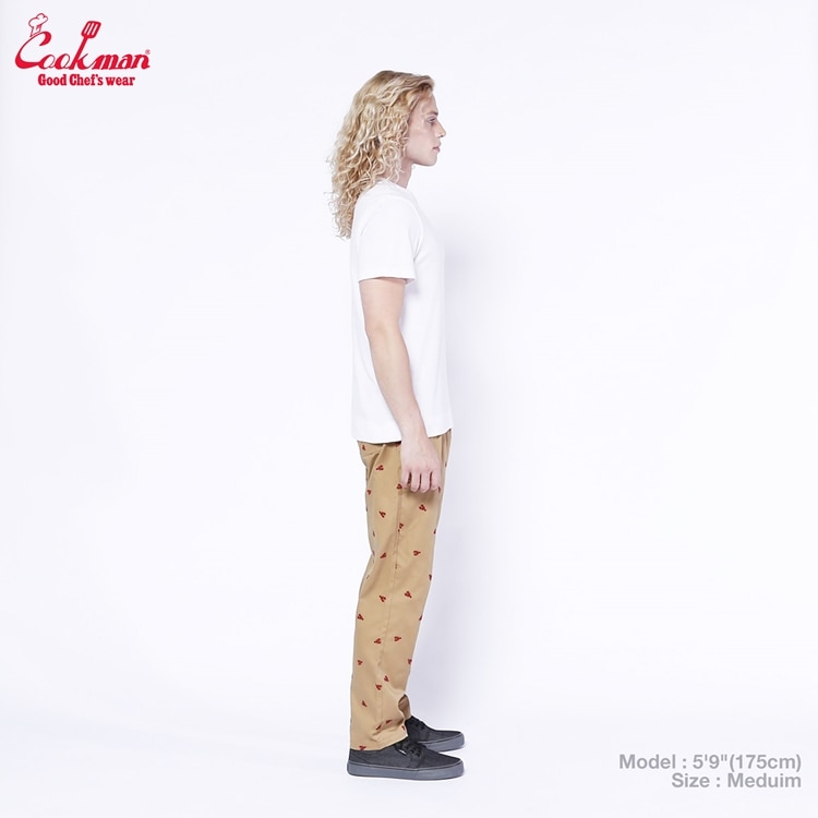 �����եѥ�� Chef Pants Embroidery Lobster Beige 