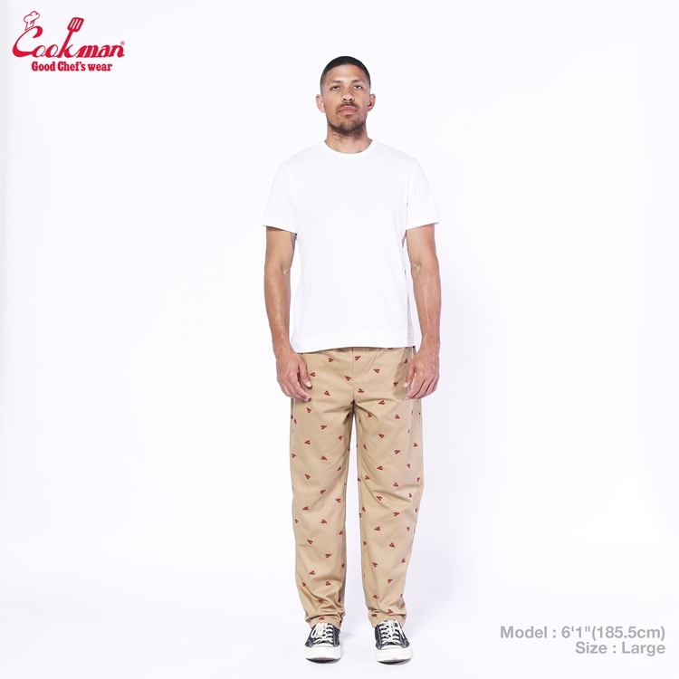 �����եѥ�� Chef Pants Embroidery Lobster Beige 