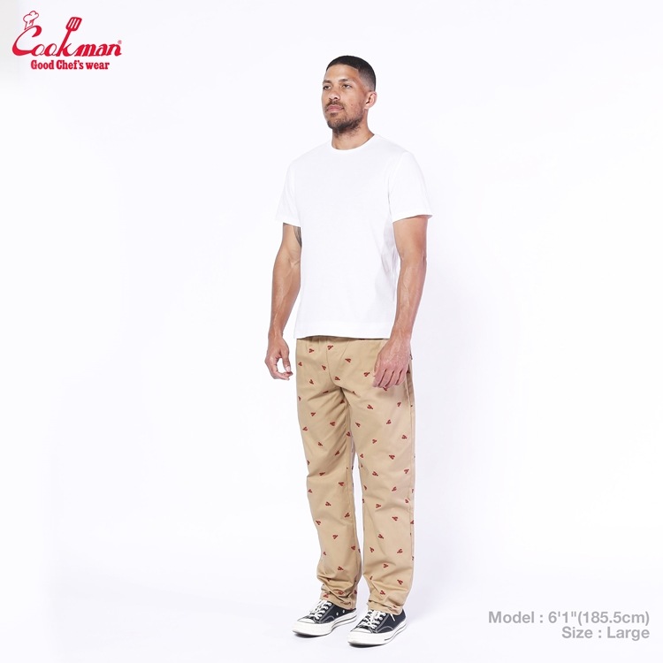 �����եѥ�� Chef Pants Embroidery Lobster Beige 