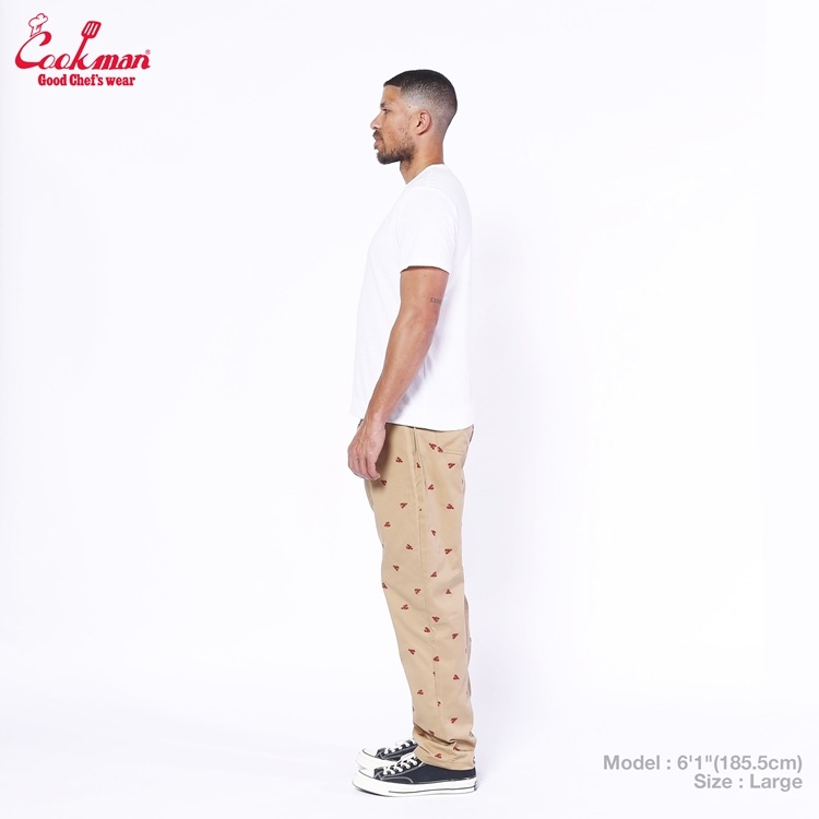 �����եѥ�� Chef Pants Embroidery Lobster Beige 