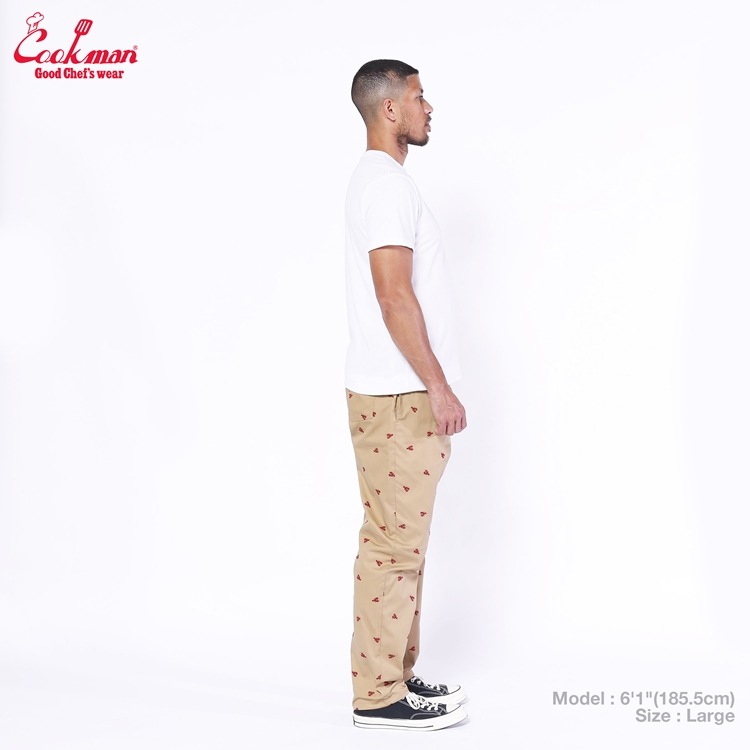 �����եѥ�� Chef Pants Embroidery Lobster Beige 