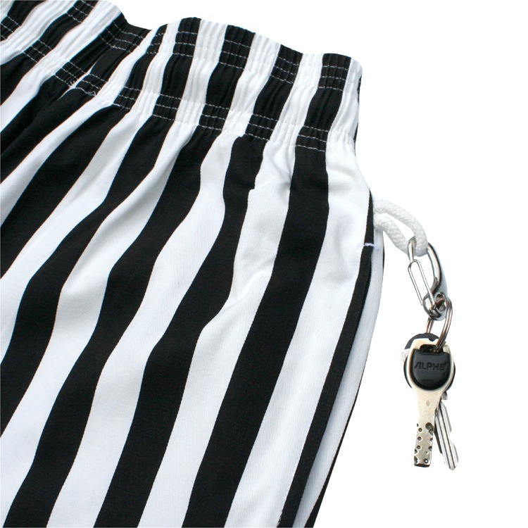 եѥ Chef Pants Short Wide Stripe Black