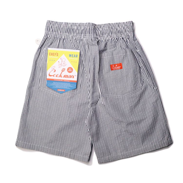�����եѥ�� Chef Pants Short Seersucker Stripe Navy