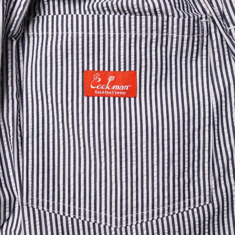 �����եѥ�� Chef Pants Short Seersucker Stripe Navy
