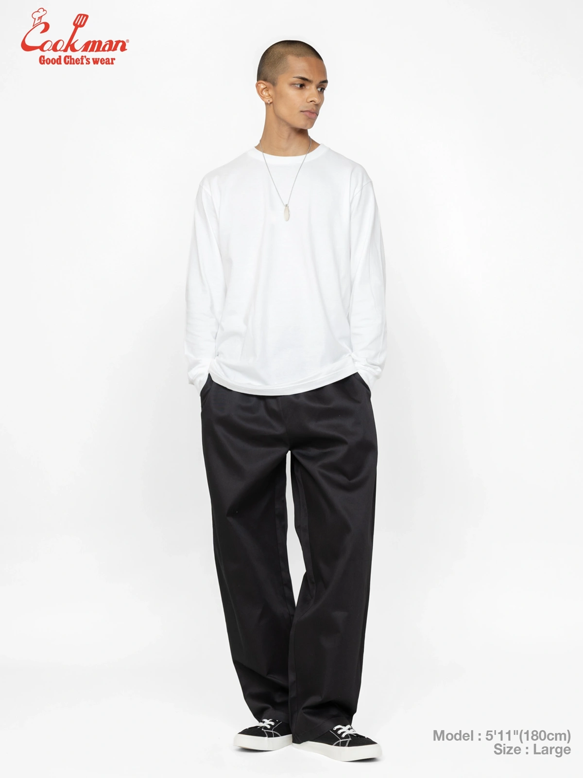 �����եѥ�� Chef Pants High-Wide Black