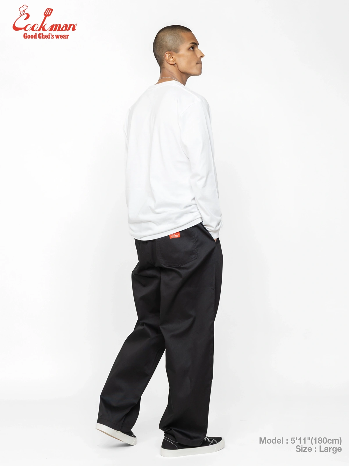 �����եѥ�� Chef Pants High-Wide Black