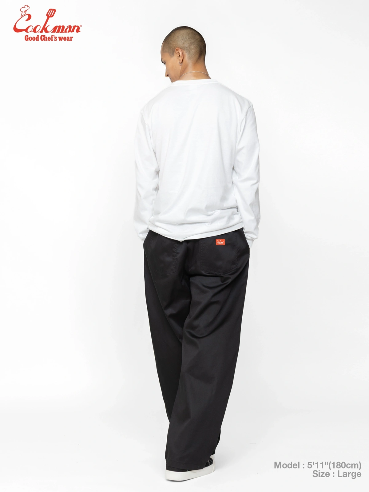 �����եѥ�� Chef Pants High-Wide Black