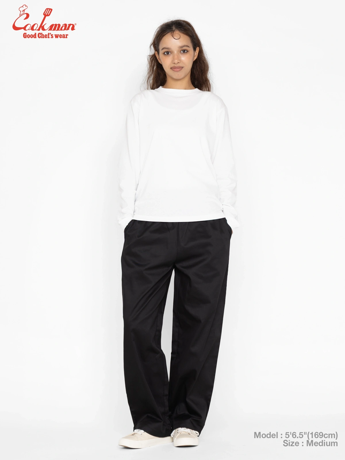 �����եѥ�� Chef Pants High-Wide Black