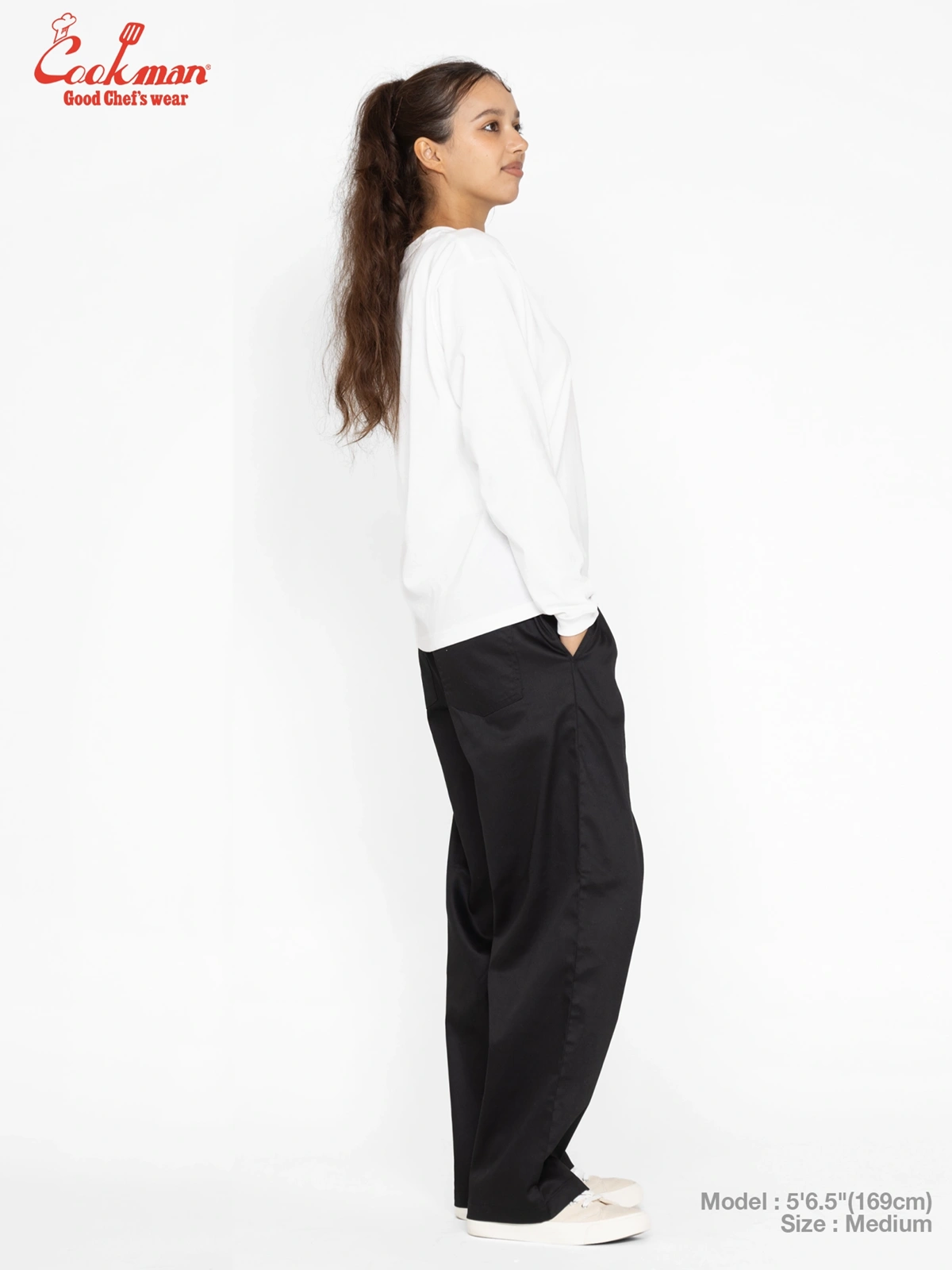 �����եѥ�� Chef Pants High-Wide Black