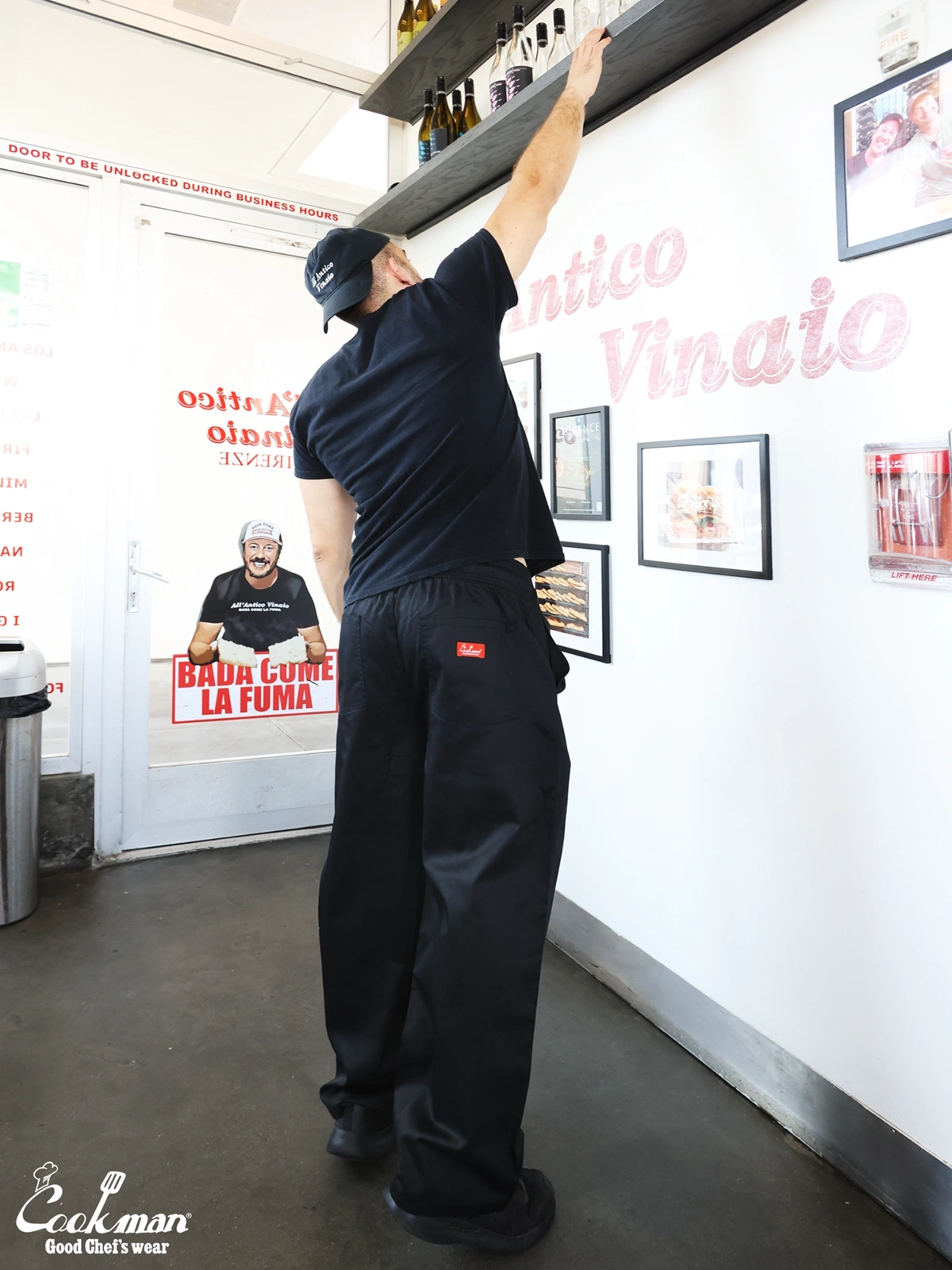 �����եѥ�� Chef Pants High-Wide Black