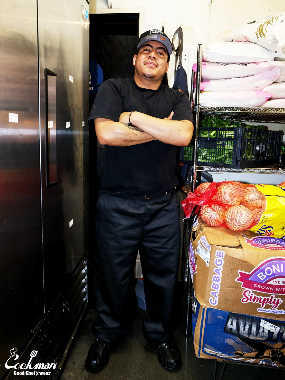 �����եѥ�� Chef Pants High-Wide Black
