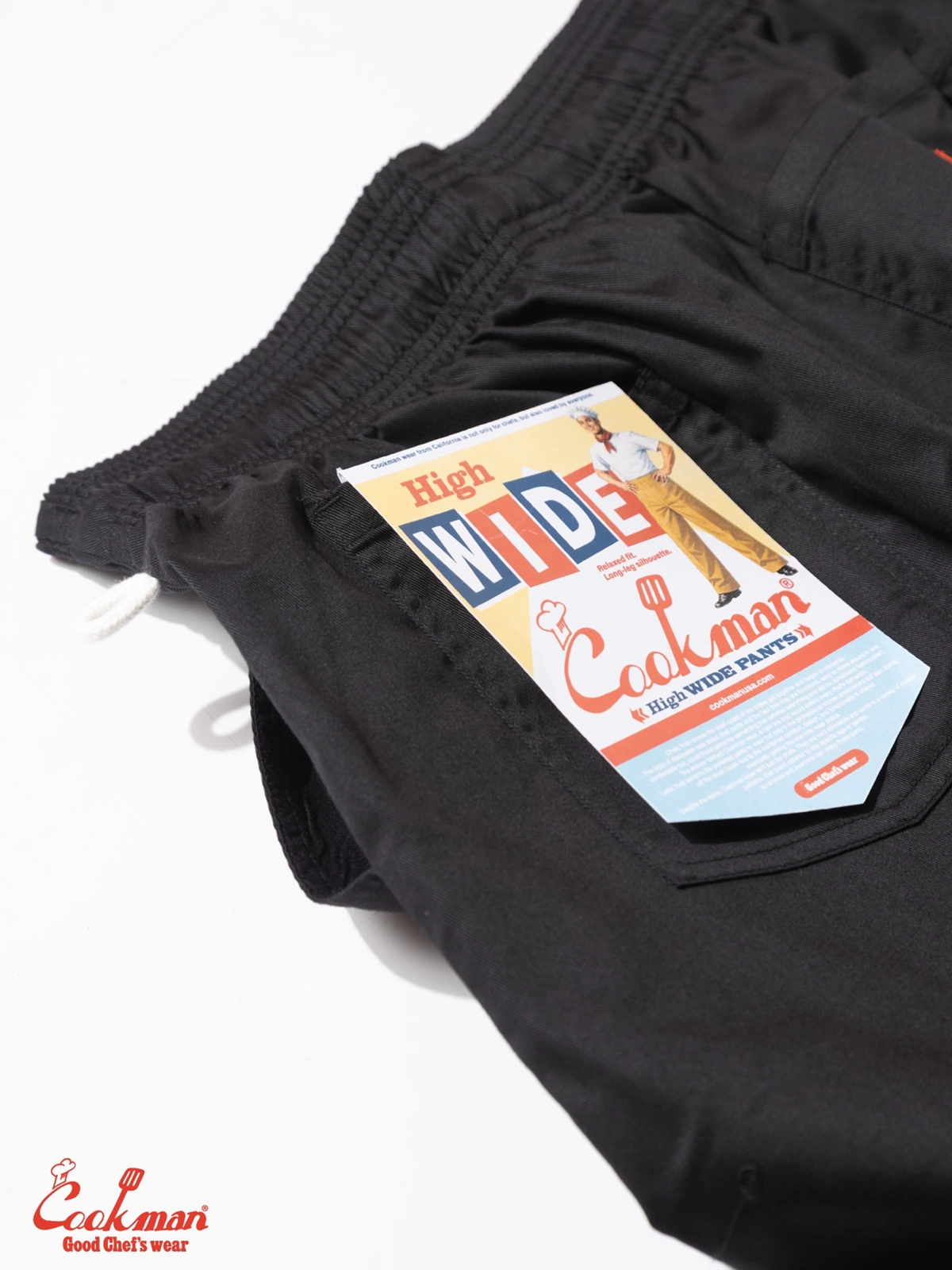 �����եѥ�� Chef Pants High-Wide Black
