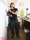 �����եѥ�� Chef Pants High-Wide Black