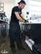 �����եѥ�� Chef Pants High-Wide Black