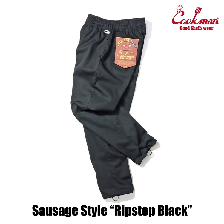 �����եѥ�� Chef Pants Sausage Style  Ripstop Black 
