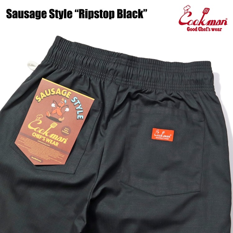 �����եѥ�� Chef Pants Sausage Style  Ripstop Black 