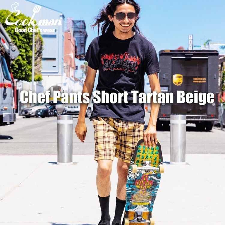 �����եѥ�� Chef Pants Short Tartan Beige