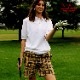 �����եѥ�� Chef Pants Short Tartan Beige