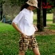 �����եѥ�� Chef Pants Short Tartan Beige