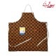 磻ɥݥåȥץ Wide Pocket Apron Checker  Brown