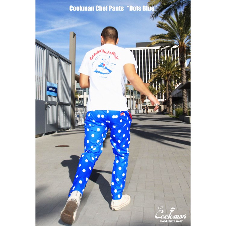 եѥ Chef Pants Dots Blue