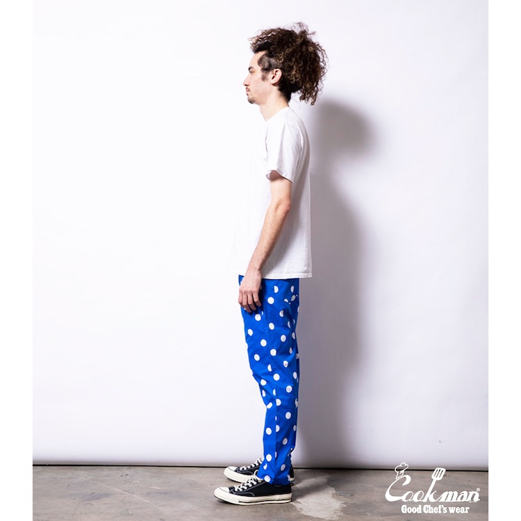 եѥ Chef Pants Dots Blue