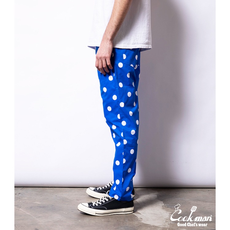 եѥ Chef Pants Dots Blue