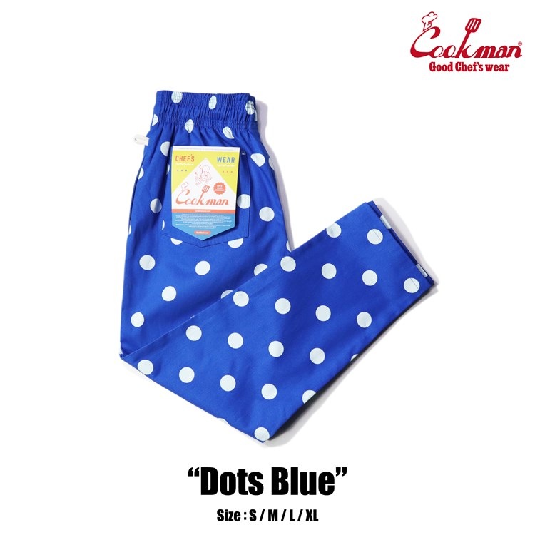 եѥ Chef Pants Dots Blue