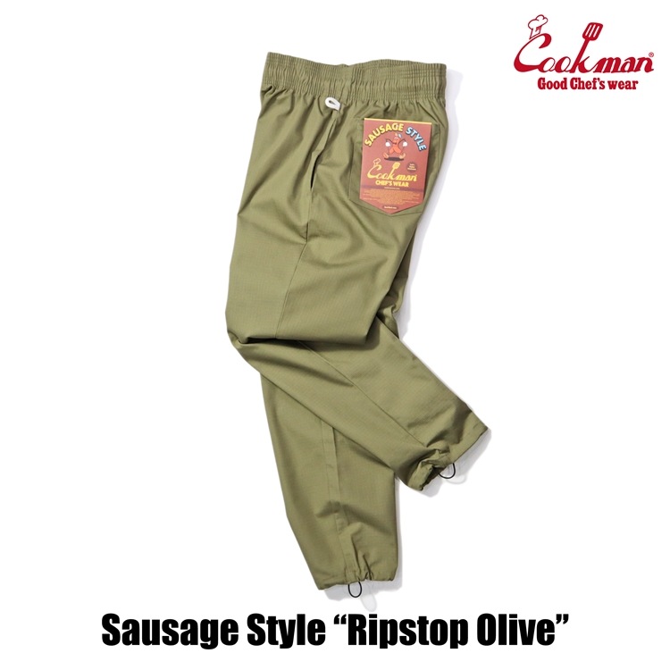 եѥ Chef Pants Sausage Style  Ripstop Olive 
