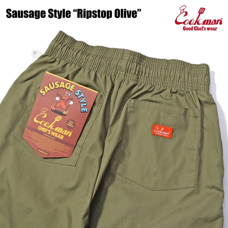 եѥ Chef Pants Sausage Style  Ripstop Olive 