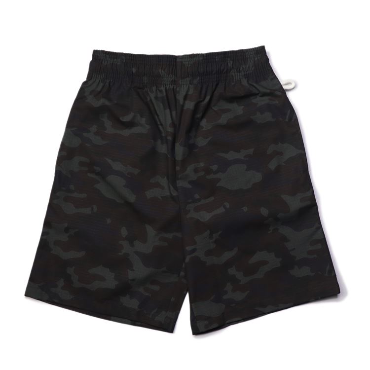 եѥ Chef Pants Short Ripstop Woodland Camo Black