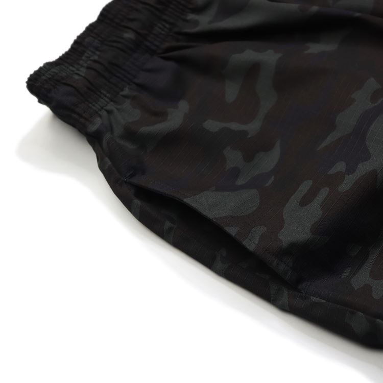 եѥ Chef Pants Short Ripstop Woodland Camo Black