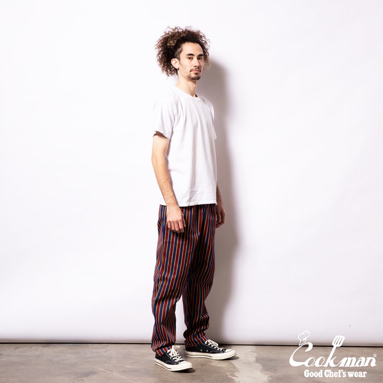 եѥ Chef Pants College Stripe Red