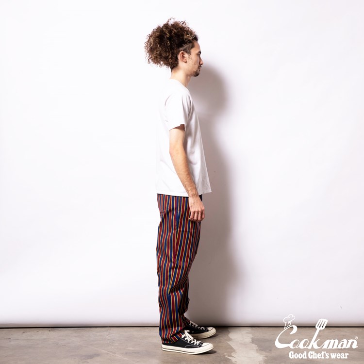 եѥ Chef Pants College Stripe Red