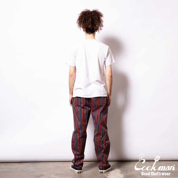 եѥ Chef Pants College Stripe Red
