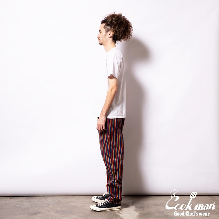 եѥ Chef Pants College Stripe Red