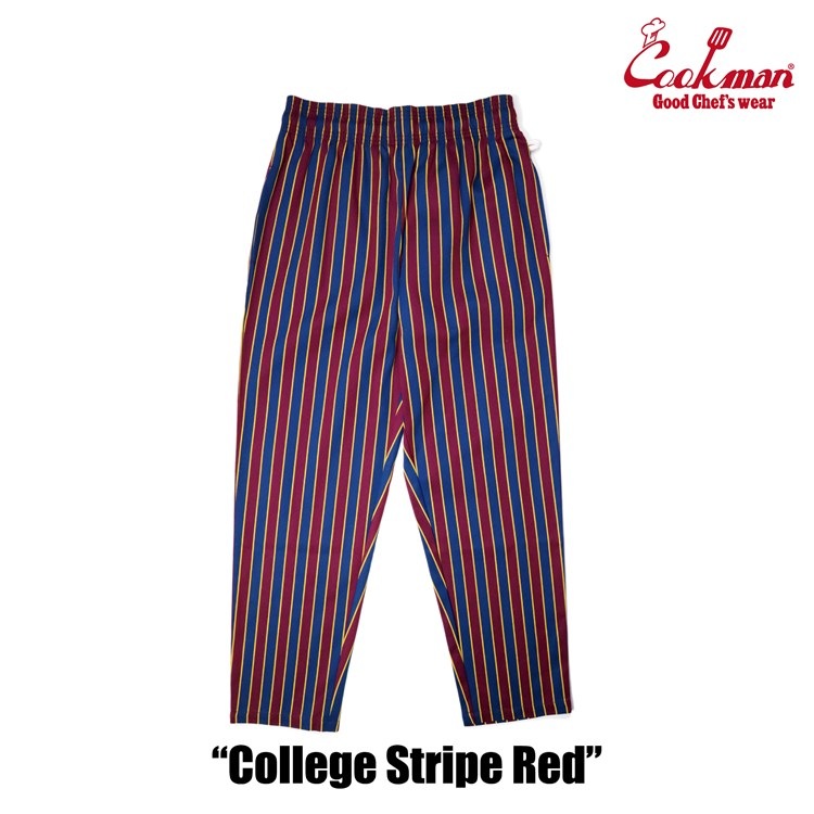 եѥ Chef Pants College Stripe Red