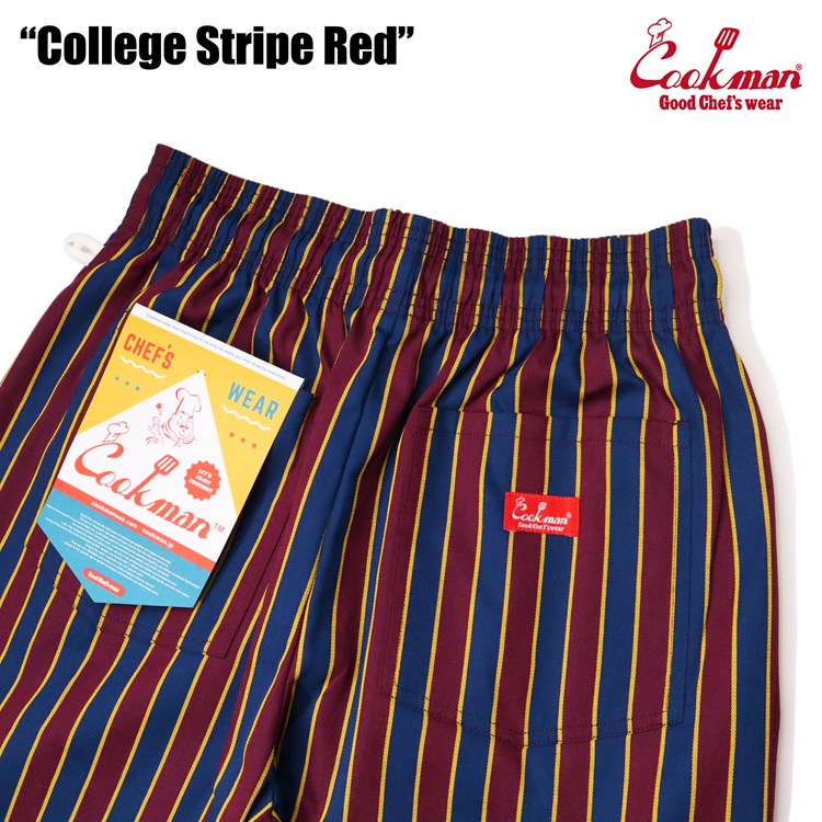 եѥ Chef Pants College Stripe Red