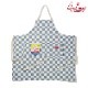 �磻�ɥݥ��åȥ��ץ��� Wide Pocket Apron Checker  Gray