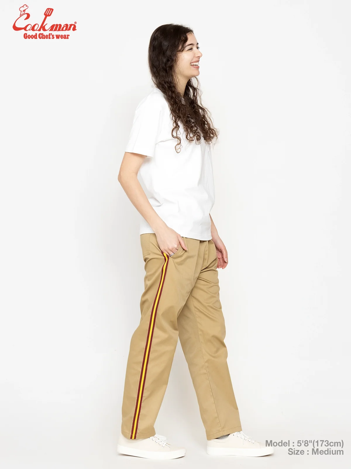 �����եѥ�� Chef Pants Semiwide Wienerschnitzel Side Line Beige