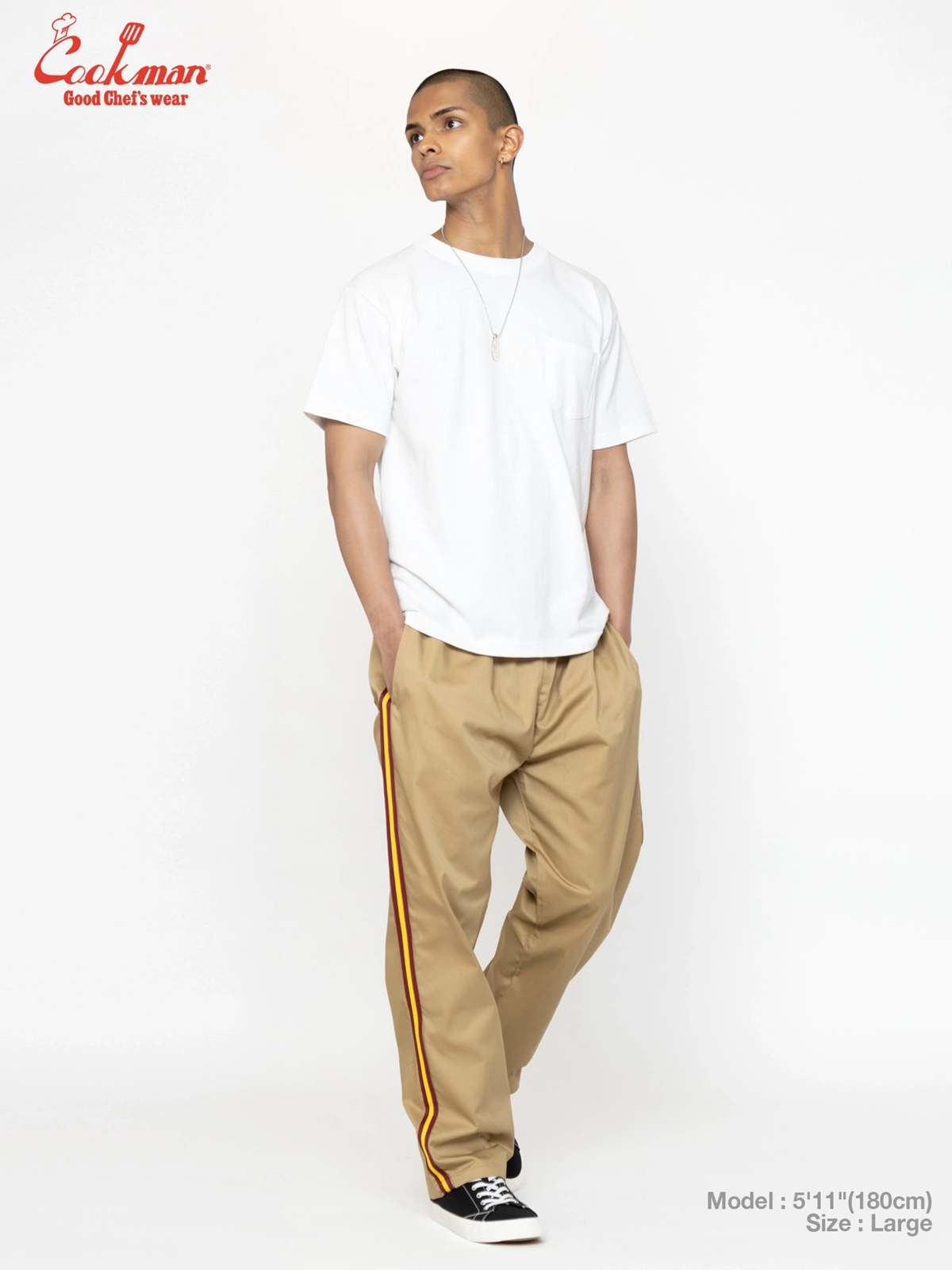 �����եѥ�� Chef Pants Semiwide Wienerschnitzel Side Line Beige
