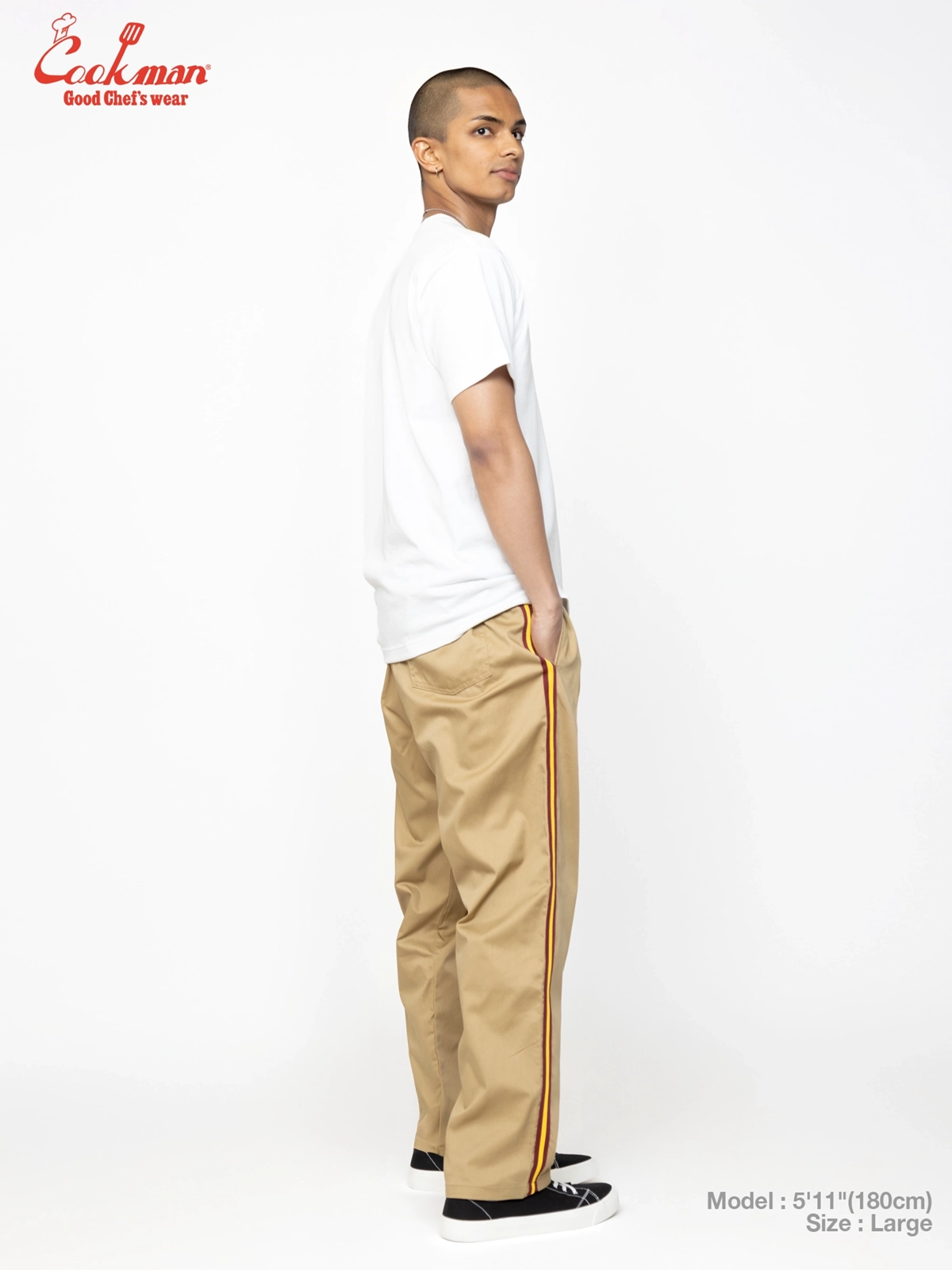 �����եѥ�� Chef Pants Semiwide Wienerschnitzel Side Line Beige