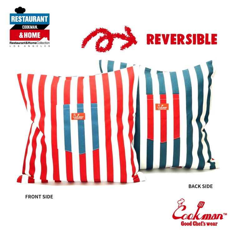 å󥫥С Cushion Pocket Cover Reversible Wide Stripe Navy & Red