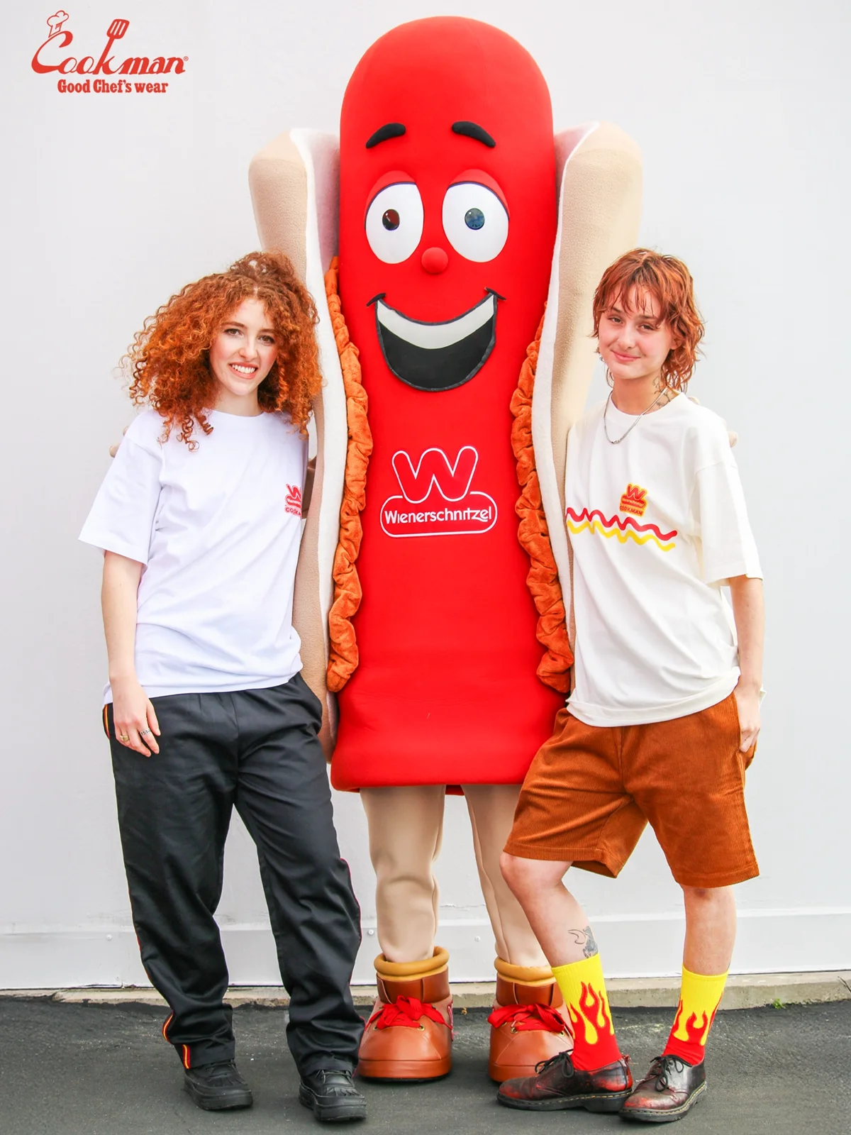 �����եѥ�� Chef Pants Semiwide Wienerschnitzel Side Line Black