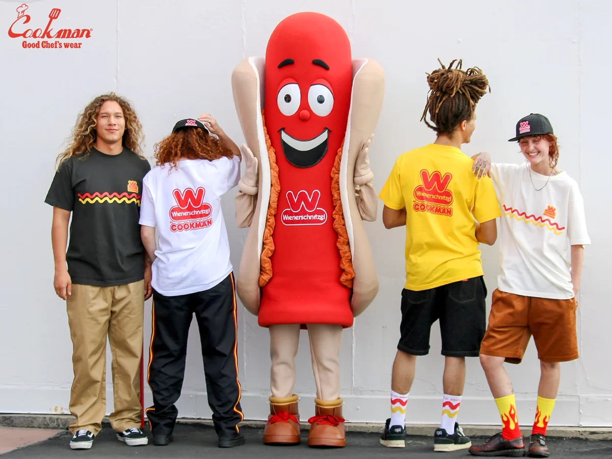 �����եѥ�� Chef Pants Semiwide Wienerschnitzel Side Line Black